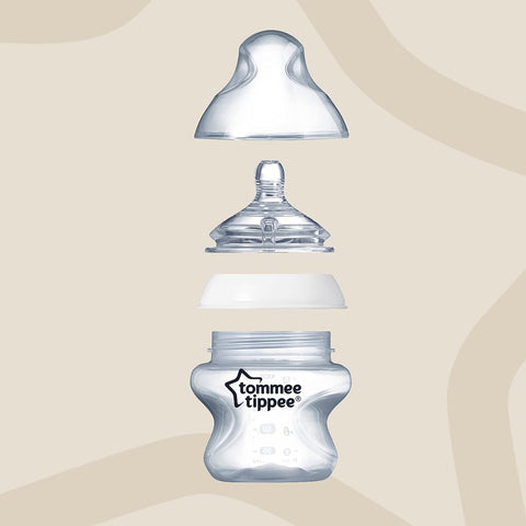 Tommee Tippee Closer To Nature Newborn Feeding Bottle , 150 Ml , Clear, Piece Of 1