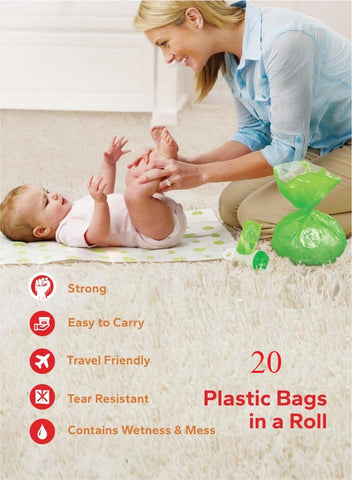 Disposable Baby Diapers Bag Box Kit Portable Baby Diapers Plastics Bags | Pet Waste Bag Dispenser Pill Shaped Rubbish Bags New Plastic Small Portable Baby Diapers Garbage Bag Removable Box Nappy Bag with Rope/hooks pack of 12 rolls total 200 Bags