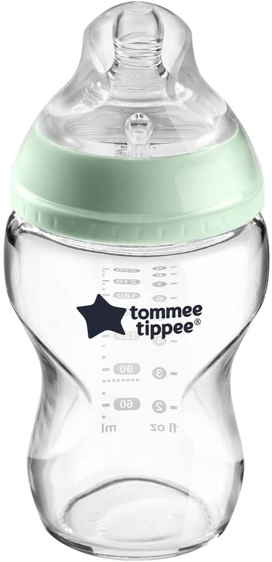 Tommee Tippee Closer To Nature Glass Bottle, 250 ml Clear