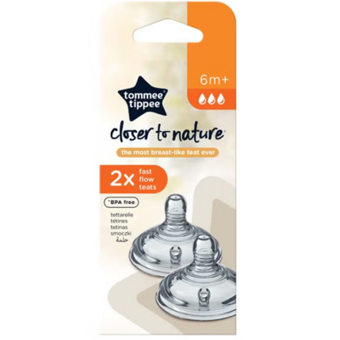 Fast Flow Teat 6 Months+ Clear anticolic, Pack Of 2