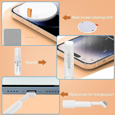 20-1 Electronics Cleaning Kit, Keyboard Cleaning kit, Keyboard Cleaning Tools with Brush Portable Electronics, Cleaner Kit for AirPods Pro 1 2 3 Screen/Electronic/MacBook/Phone/iPad/PC (WHITE)