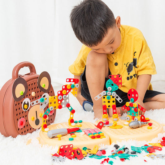 DIY Screw Puzzle Suitcase , Baby Learning ,Baby DIY, Baby Puzzle