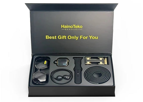 Haino Teko GP 21 Smart Watch Gift Box with Sunglasses, Belt and Neckband